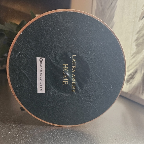 Laura Ashley 2003 Wood Lamp Crystal Drops Floral Shade Lavendar Violet The Fabri - Picture 7 of 9